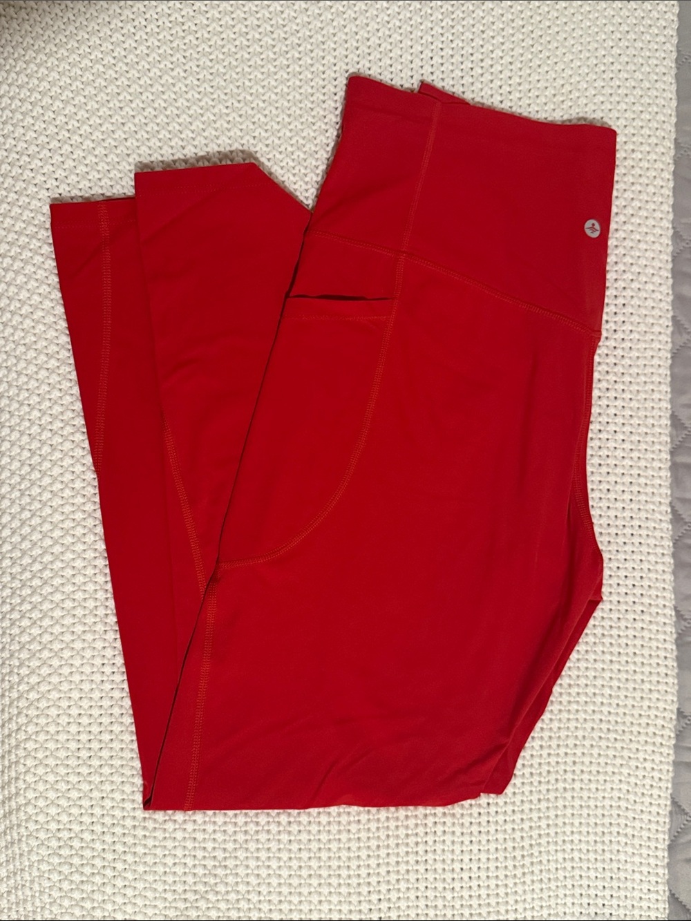 Halara Red Active Leggings with Side Pocket